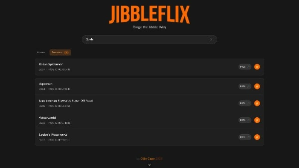 Jibbleflix Movie Listing